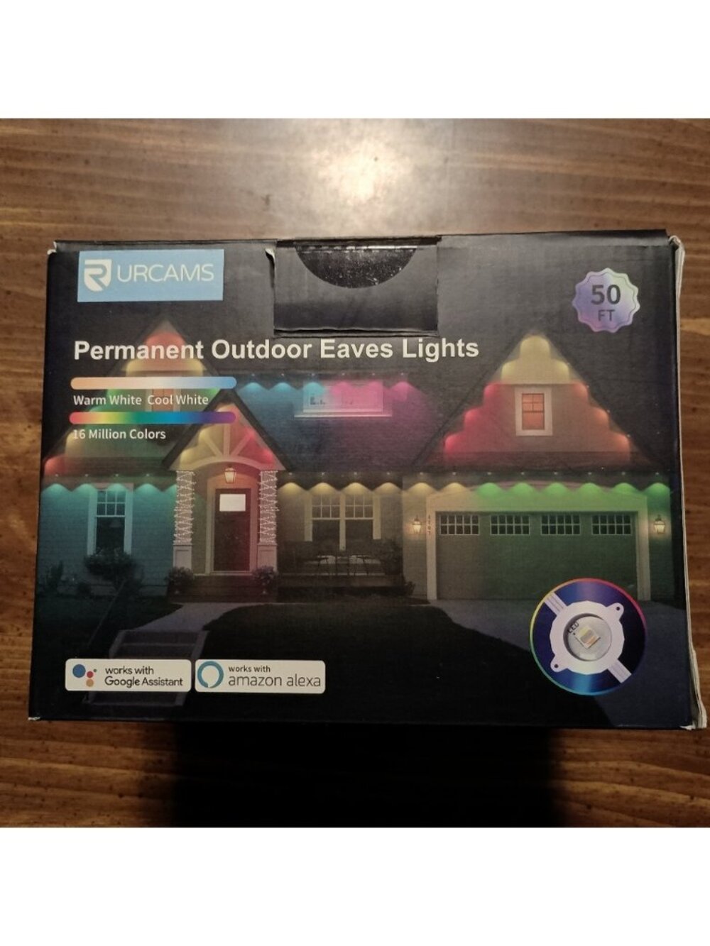 OUTDOOR EAVES LIGHTING 50ft - NEW // Multicolor Roof Lights Xmas Christmas